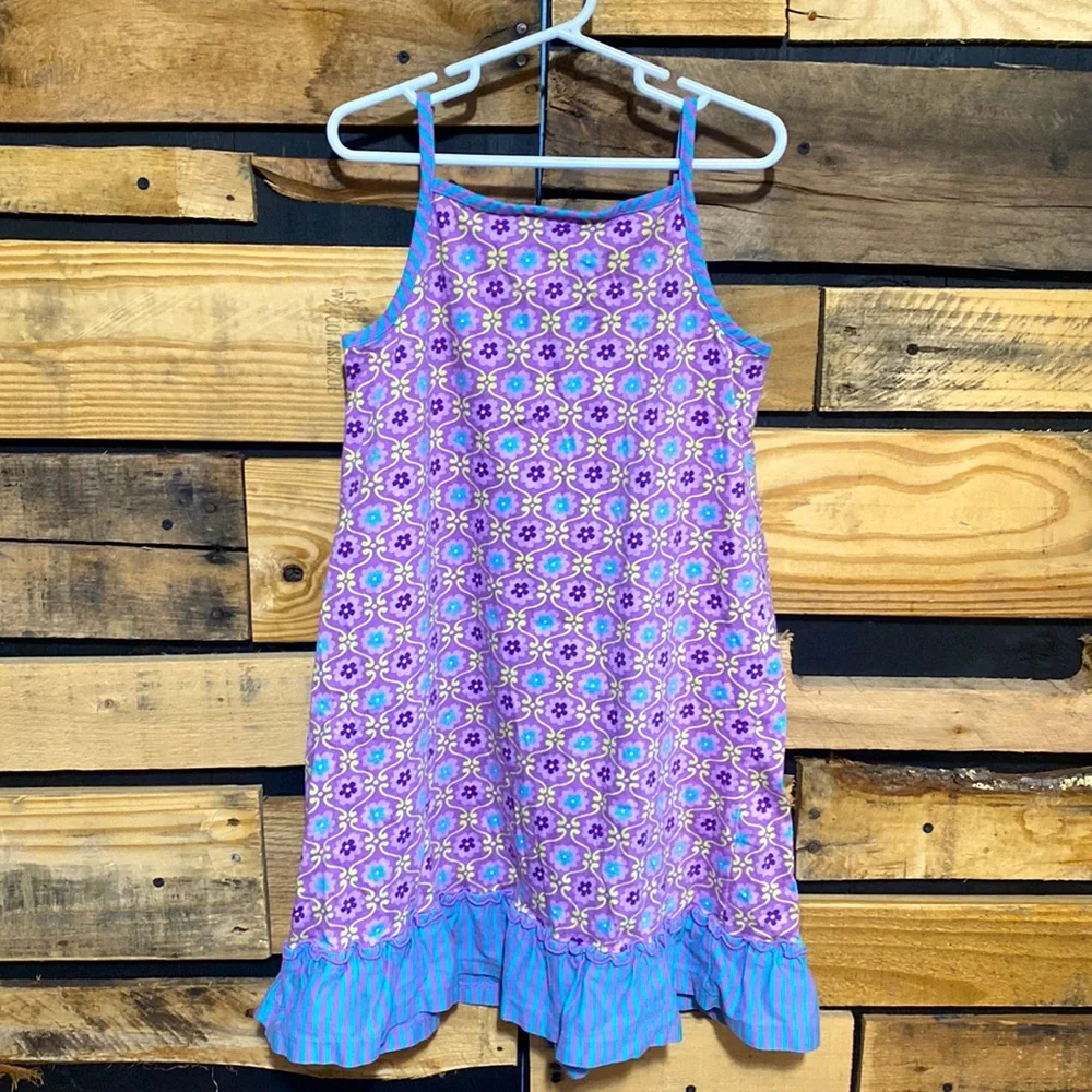 Hanna Andersson Girls Sleeveless Floral Dress Size 120 US‎ 6/7